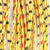 Barred Round Rubber - Medium, Yellow/Red/Black (RRB356)