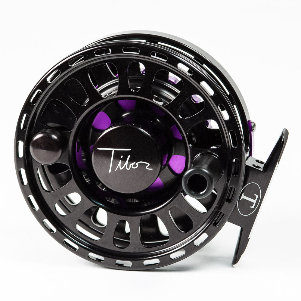 Tibor Signature Fly Reel - Jet Black/Violet, 7/8
