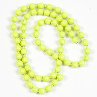 Fluorescent Bead Chain Eyes - Medium, Fl. Chartreuse