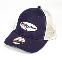 Shop Logo Trucker Hat - Navy, Stone