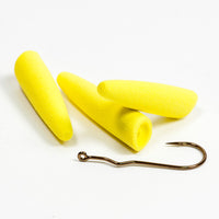 Soft Pencil Poppers /w Hooks - Yellow