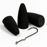 Soft Saltwater Poppers With Hooks - Black