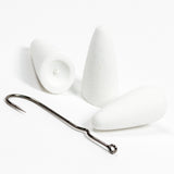Soft Saltwater Poppers With Hooks - White