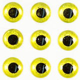 Hologram Dome Eyes - 3D Stick-On - 1/4", Yellow (EYH3006)