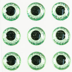 Hologram Dome Eyes - 3D Stick-On - 5/32", Chartreuse (EYH6173)