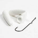 Soft Pencil Poppers /w Hooks - White, Size 4 (PPA2001)