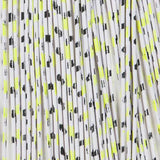 Barred Round Rubber - Medium, White/Chartreuse/Black (RRB359)