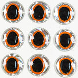 Oval Pupil Eyes - 5/16", Orange/Black