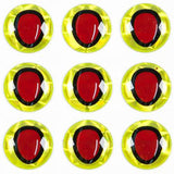 Oval Pupil Eyes – 5/16", Chartreuse/Red
