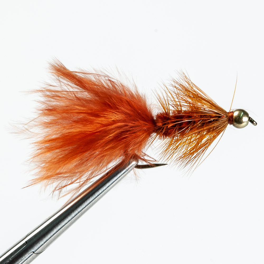 Woolly Bugger BIANCO Testa Di Perline – 12 Mosche Bagnate Taglia 4 Per Trota, Persico E Black Bass – Pesca A Mosca